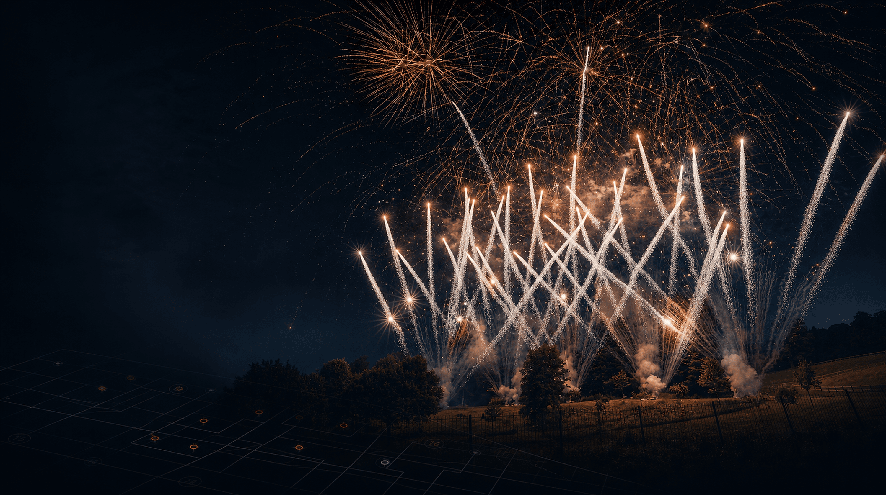 Fireworks operations background